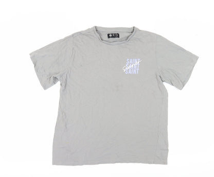S+S Women's Grey T-Shirt, Size 10, Casual Crew Neck
