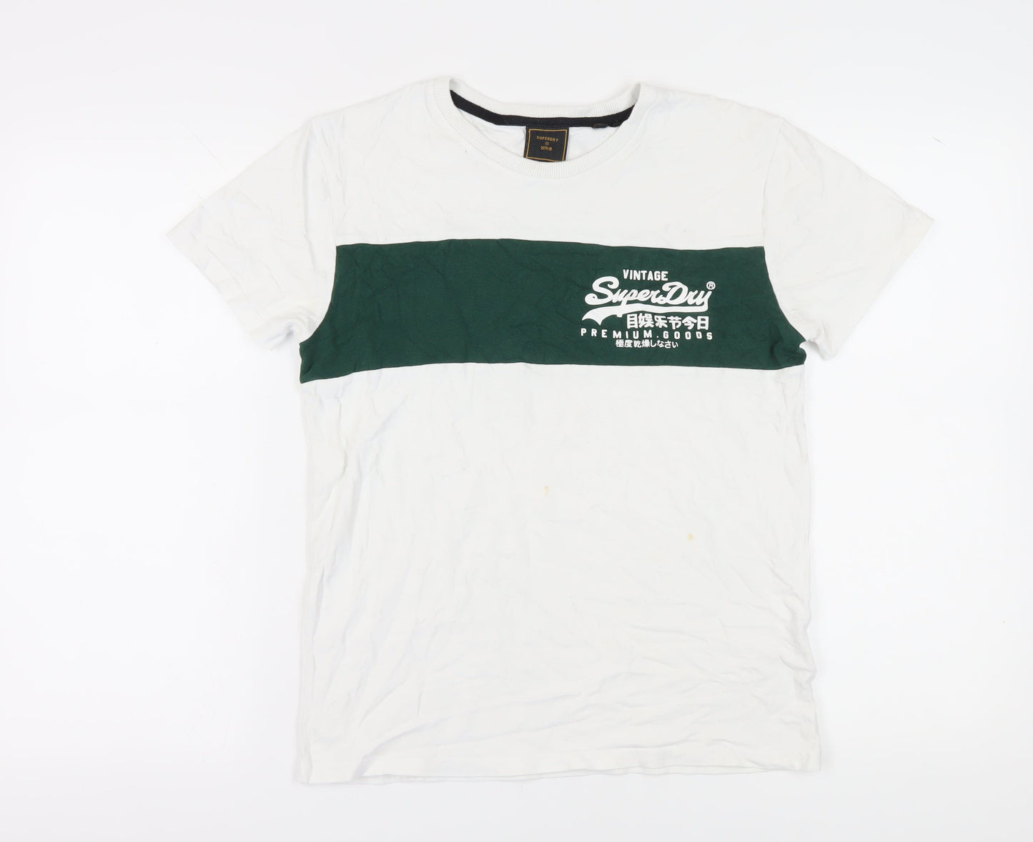 Superdry Men's White Vintage T-Shirt Size S