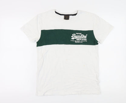 Superdry Men's White Vintage T-Shirt Size S