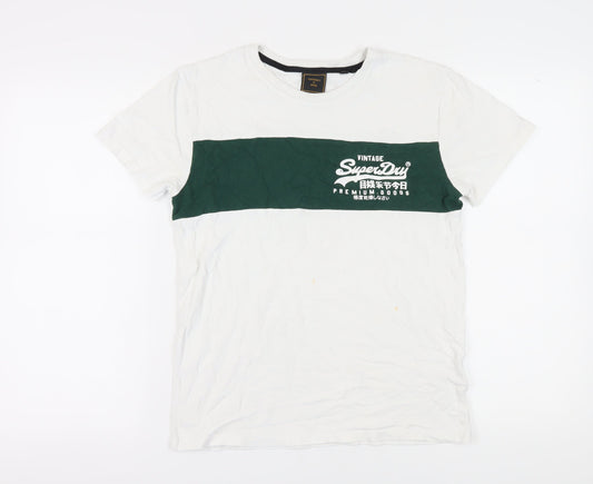 Superdry Men's White Vintage T-Shirt Size S