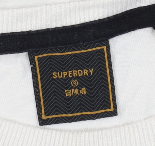 Superdry Men's White Vintage T-Shirt Size S