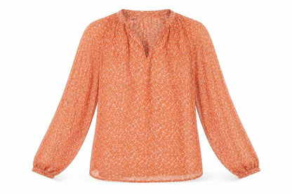 Womens UK Size S Saint Tropez Orange Tunic Blouse