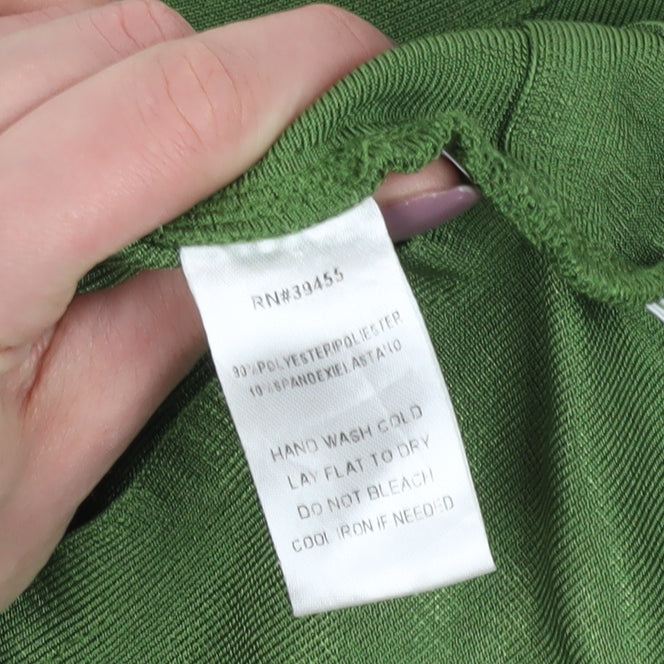 WOW Couture Green A-Line Midi Dress S Sleeveless