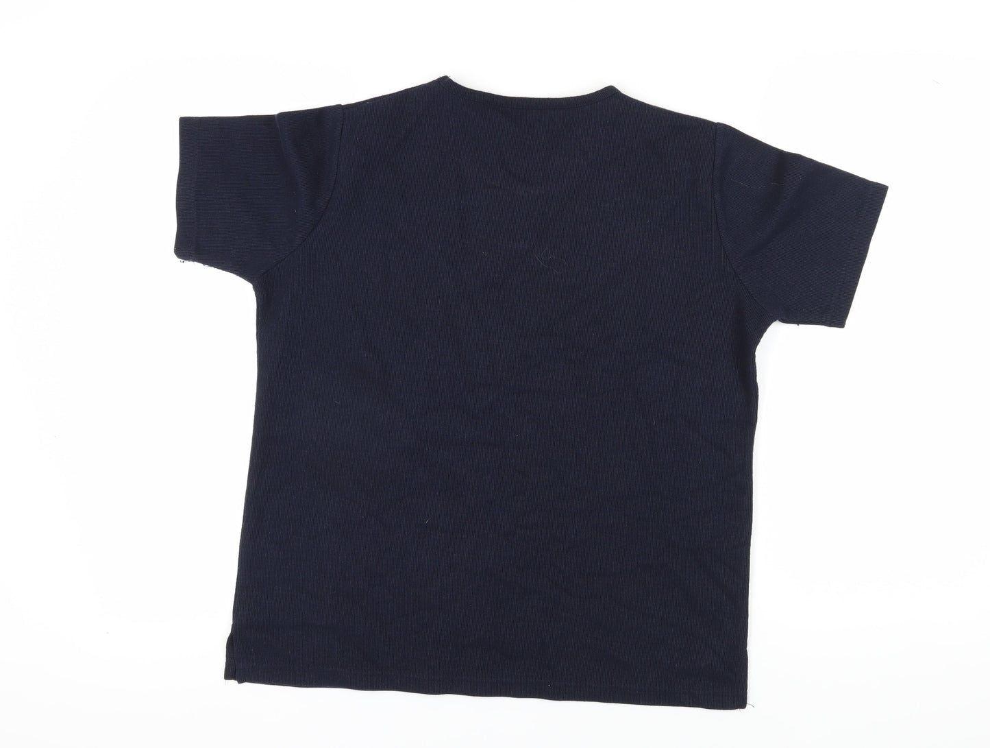 EWM Women's Blue Embroidered T-Shirt Size M