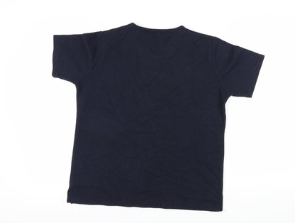 EWM Women's Blue Embroidered T-Shirt Size M