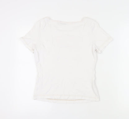 Mexx Women's White Cotton Holiday T-Shirt L