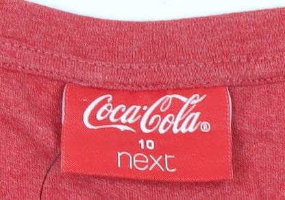 Coca-Cola Next Women's Red Graphic T-Shirt Size 10