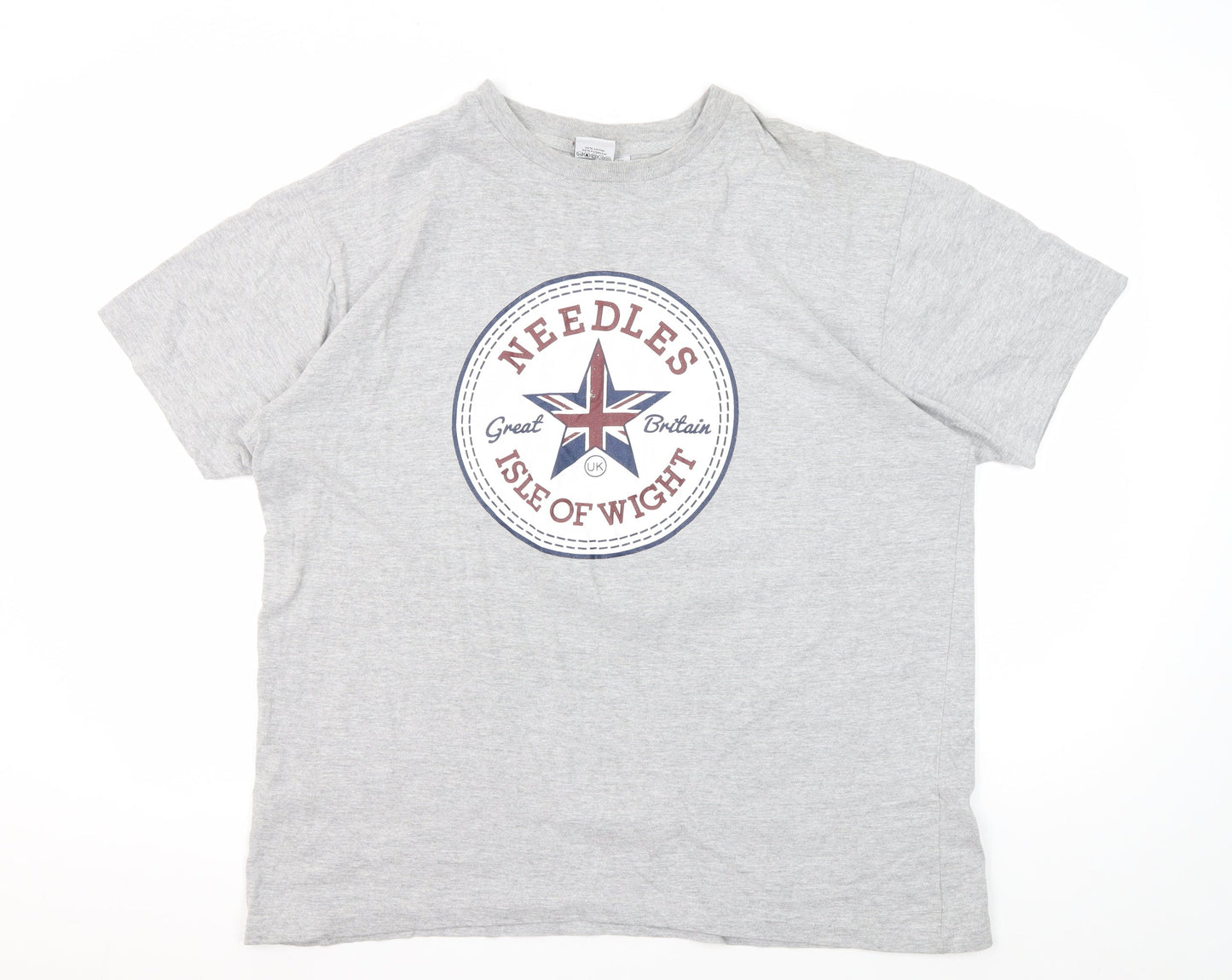 The Needles Men’s Grey XL Patriotic Graphic T-Shirt