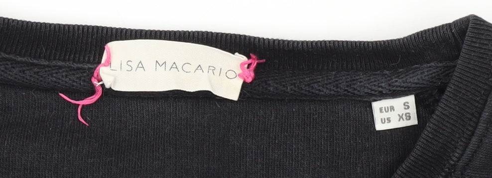 Lisa Macario Women's Black Pullover Sweatshirt