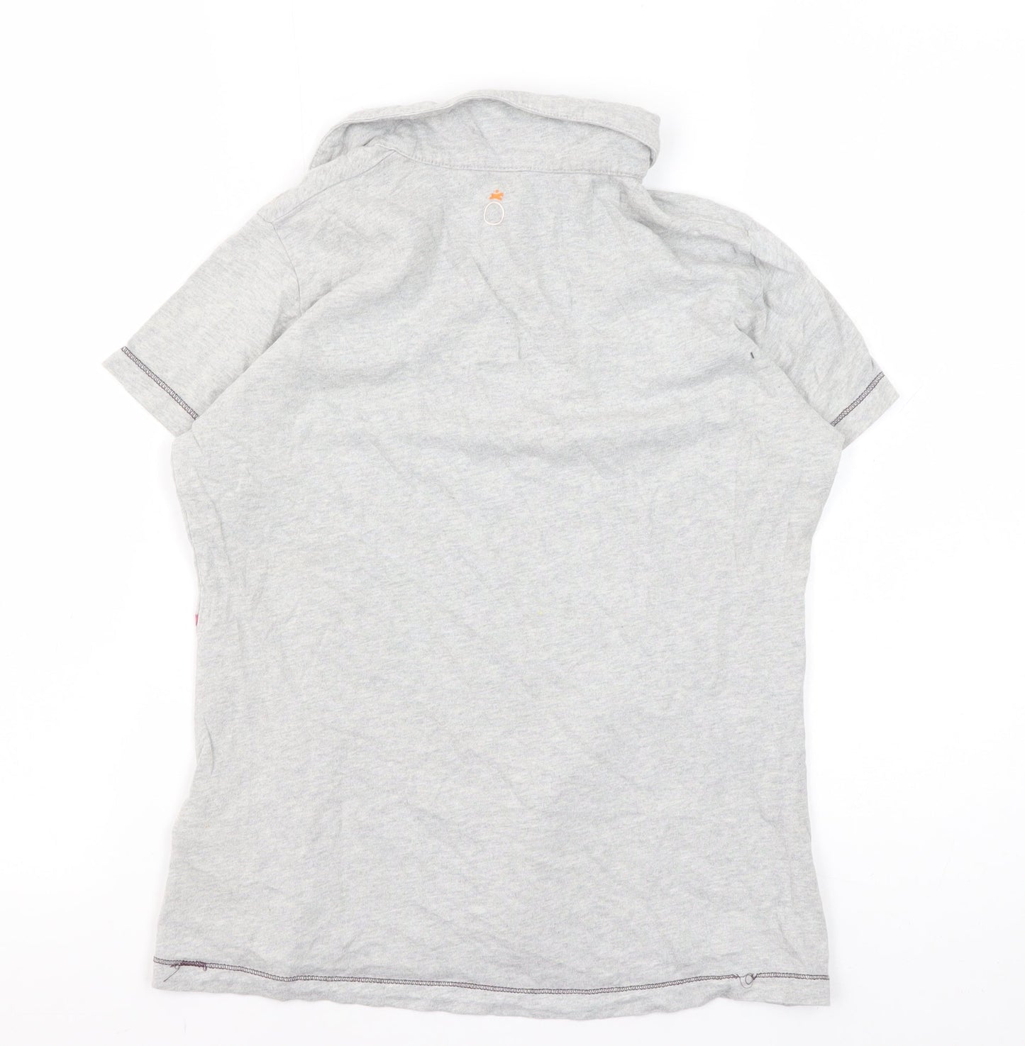 Decathlon Girls Grey Polo Shirt Graphic Print 14 Years