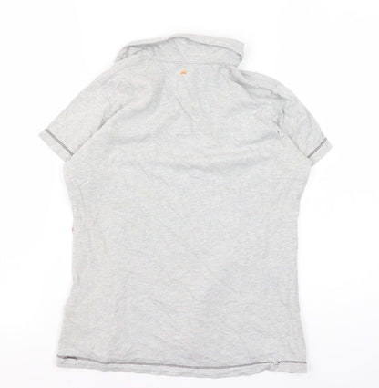 Decathlon Girls Grey Polo Shirt Graphic Print 14 Years