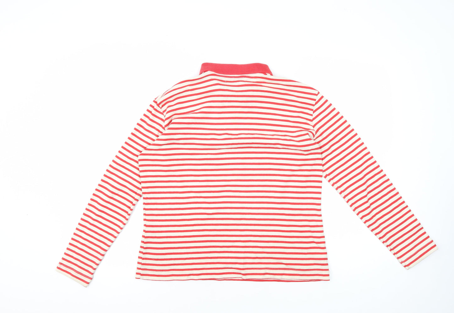 Paco Company Unisex Red Striped Polo Shirt M