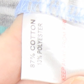 Isle Women's Blue Striped Polo L Short Sleeve Top