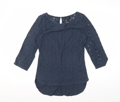 Womens UK Size 6 NEXT Blue Lace Blouse
