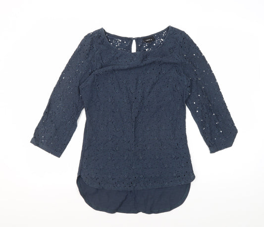 Womens UK Size 6 NEXT Blue Lace Blouse