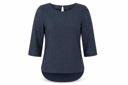 Womens UK Size 6 NEXT Blue Lace Blouse