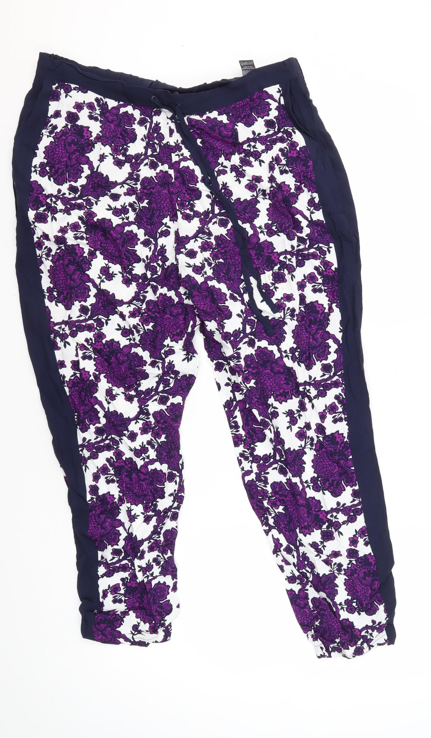 Womens UK Size 14 Marks and Spencer Regular Fit Jogger Multicoloured Trousers