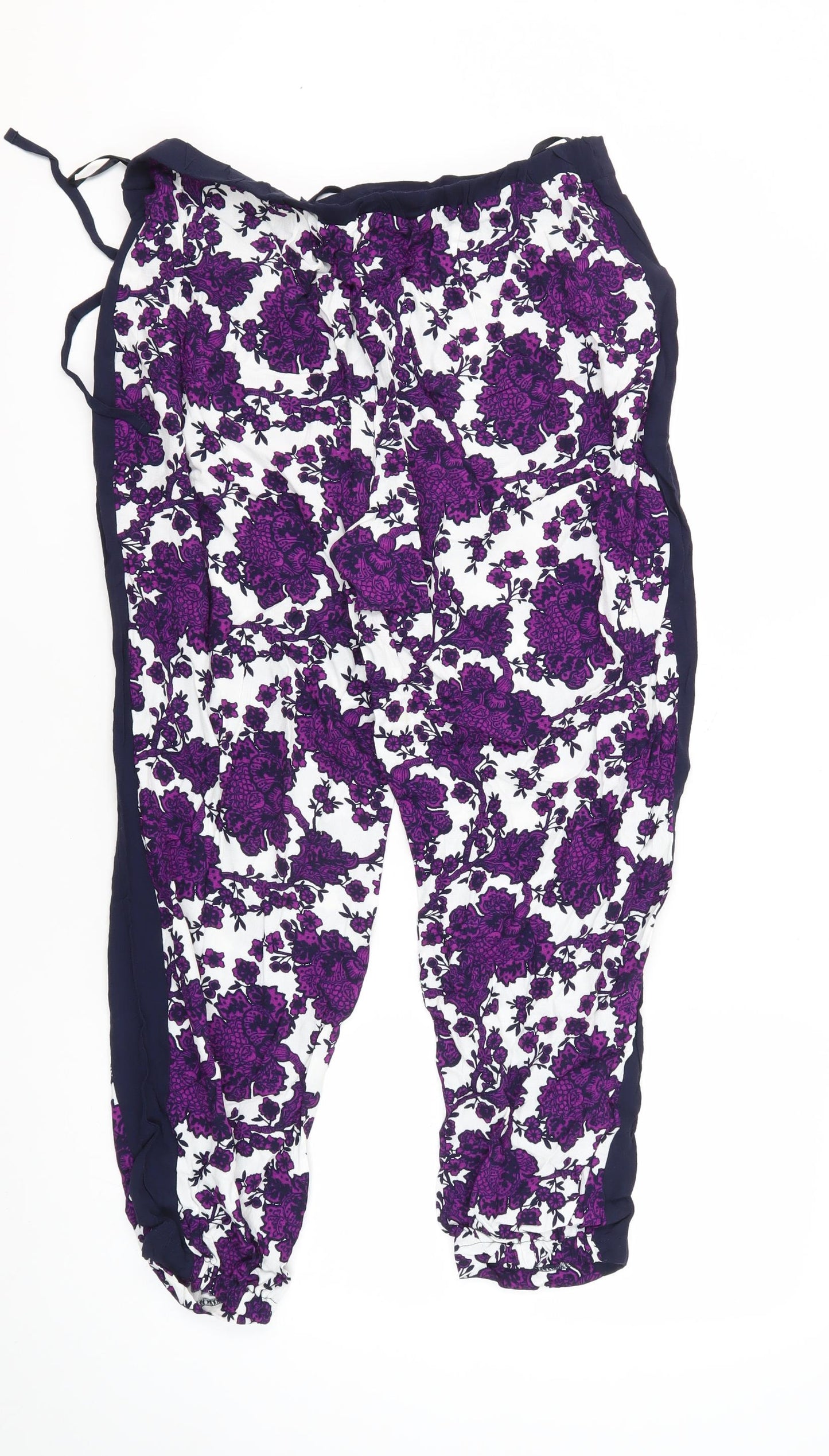 Womens UK Size 14 Marks and Spencer Regular Fit Jogger Multicoloured Trousers