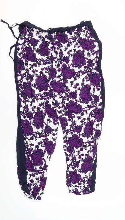 Womens UK Size 14 Marks and Spencer Regular Fit Jogger Multicoloured Trousers