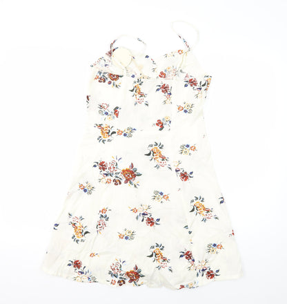Earth Angel Women's Multicoloured Floral A-Line Dress XS