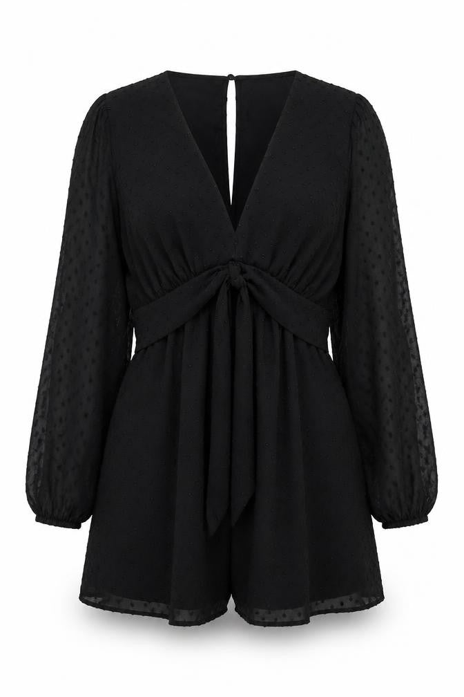 Womens UK Size 8 Zara One-Piece Black Playsuit