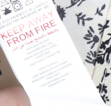 Missguided Women's Ivory Floral Wrap Dress Size 6