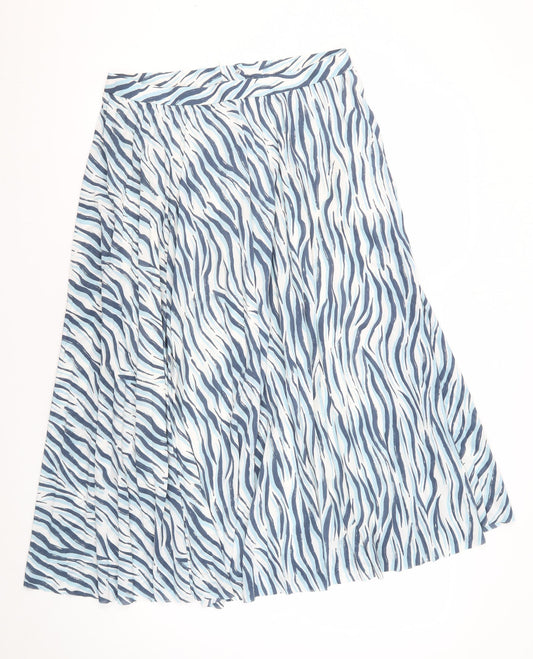 Marks and Spencer Women's Multicoloured Pleated Skirt Size 12