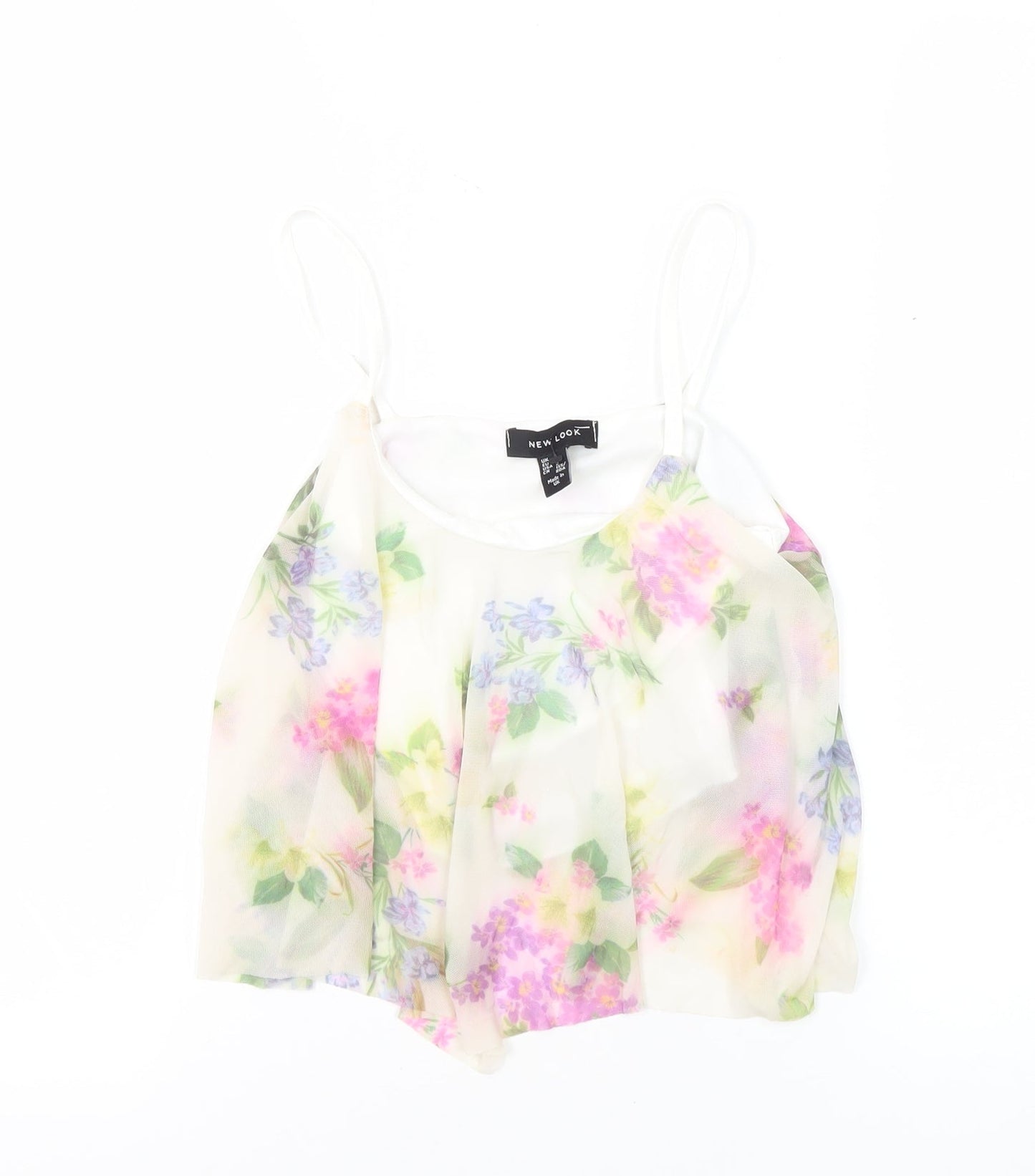 Womens UK Size 4 New Look Multicoloured Camisole Tank