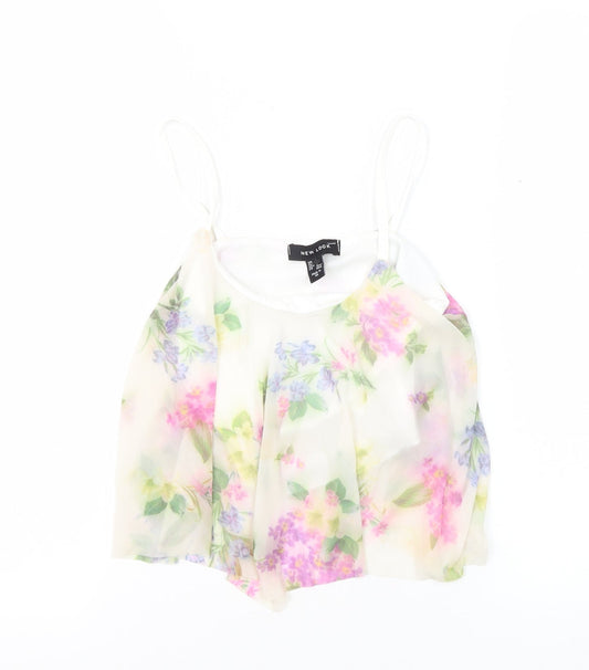 Womens UK Size 4 New Look Multicoloured Camisole Tank