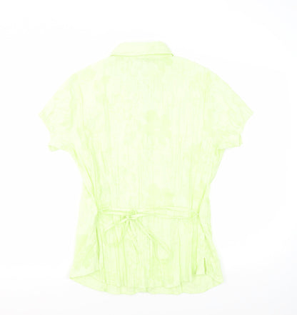 Marks and Spencer Women's Green Floral Button-Up