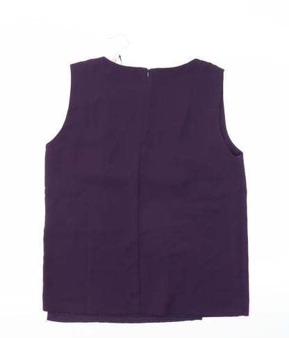 J. Lindeberg Women's Purple Sleeveless Blouse Size 12