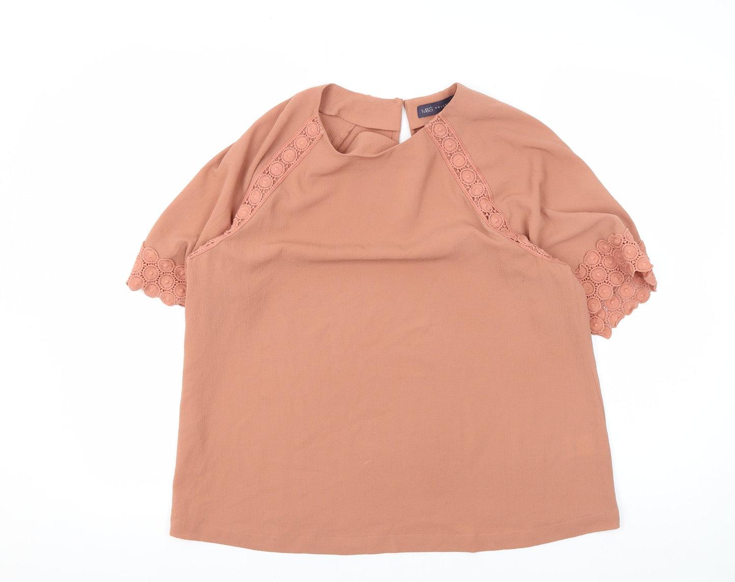 Womens UK Size 12 Marks and Spencer Pink Basic Blouse