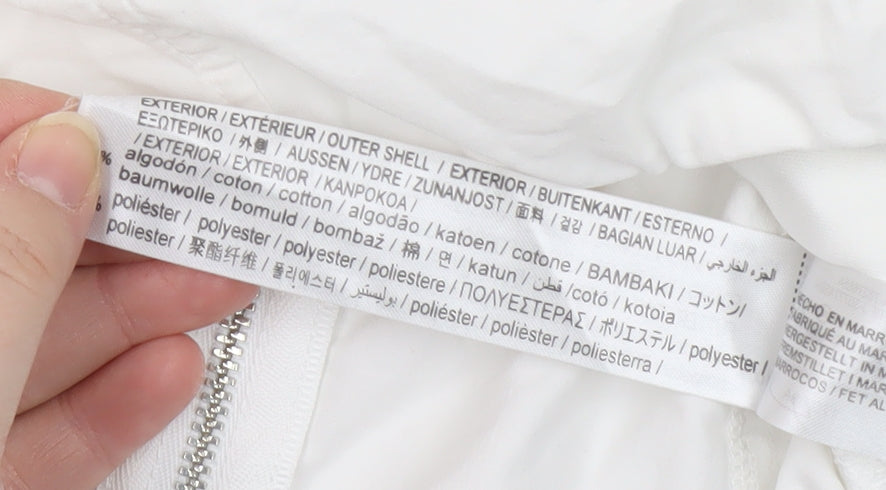 Bershka Women's White Cropped Blouse, Size 12