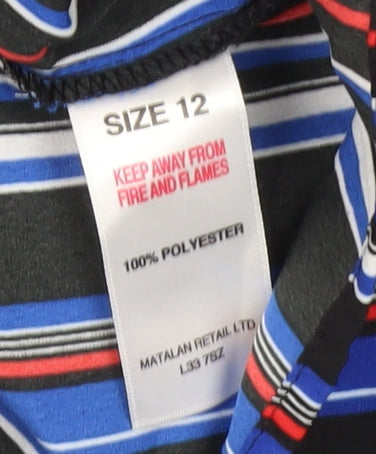 Papaya Women's Multicoloured Striped Blouse Size 12