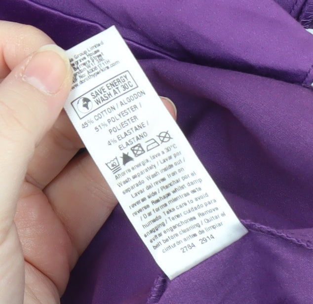 Dorothy Perkins Women's Purple Peplum Dress Size 10