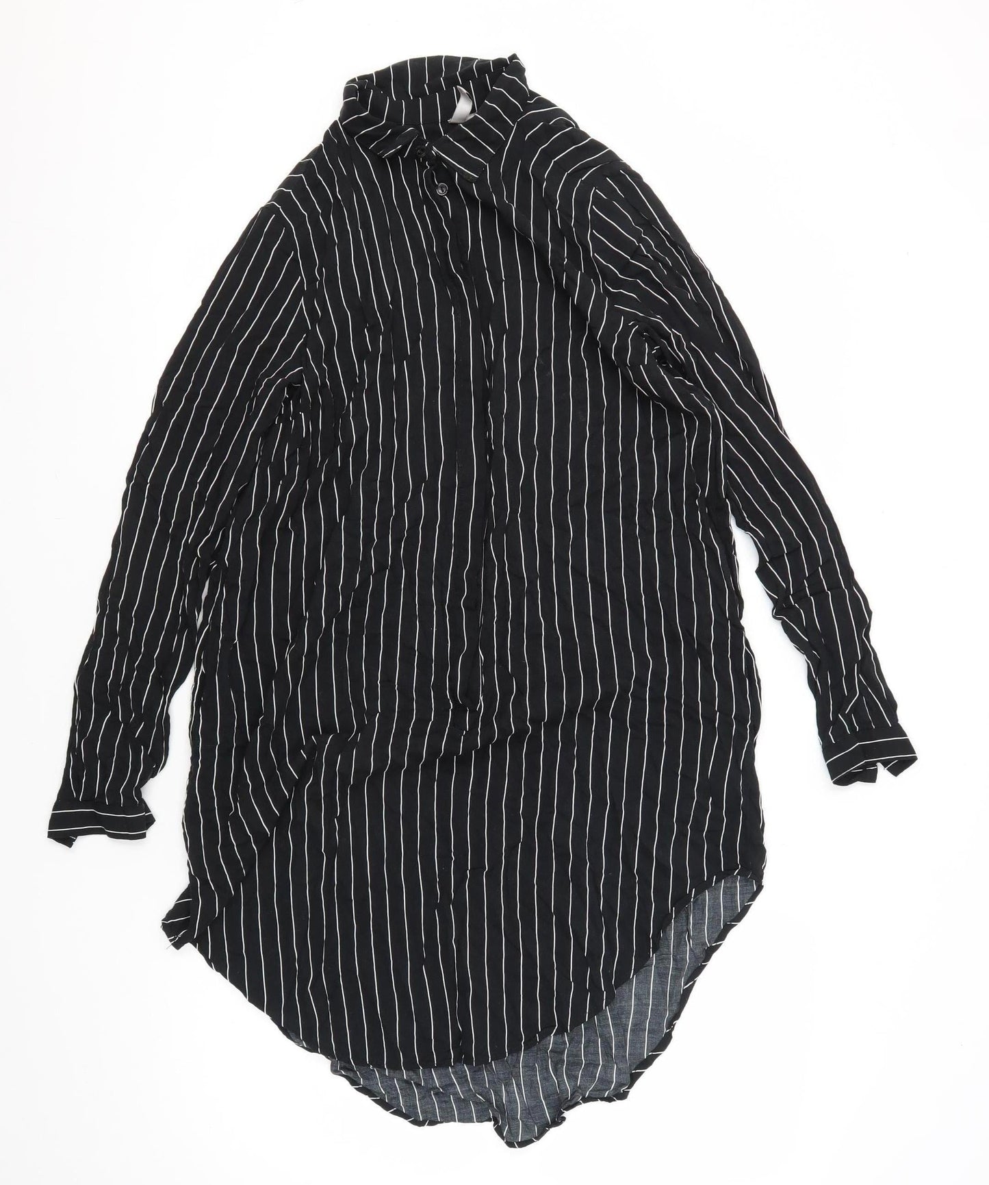 Womens UK Size 10 H&M Black Basic Blouse