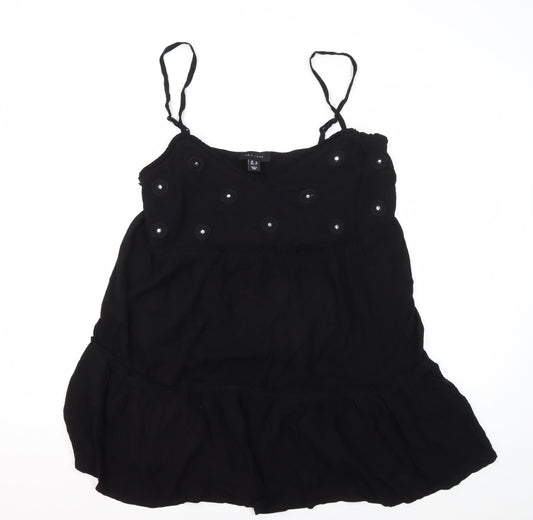 Womens UK Size 12 New Look Black Camisole Tank