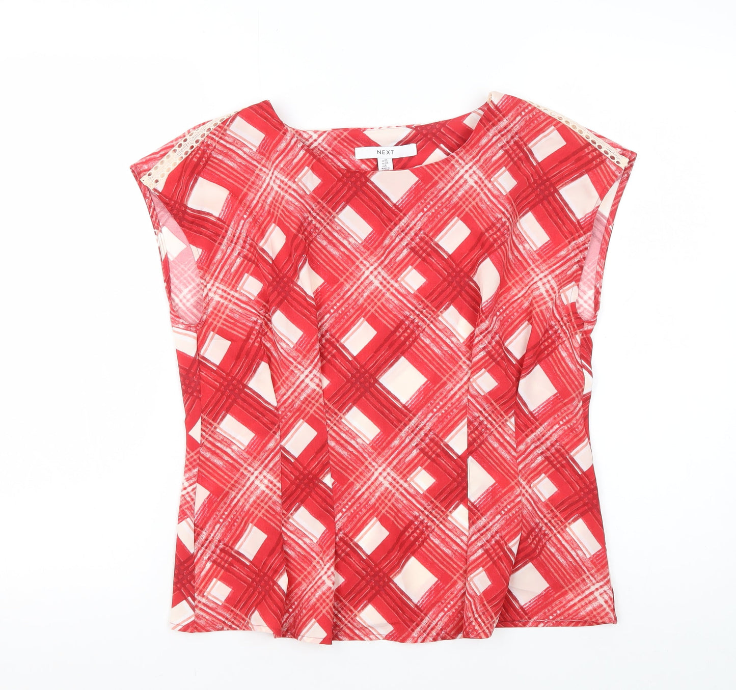 Womens UK Size 10 NEXT Red Basic Blouse