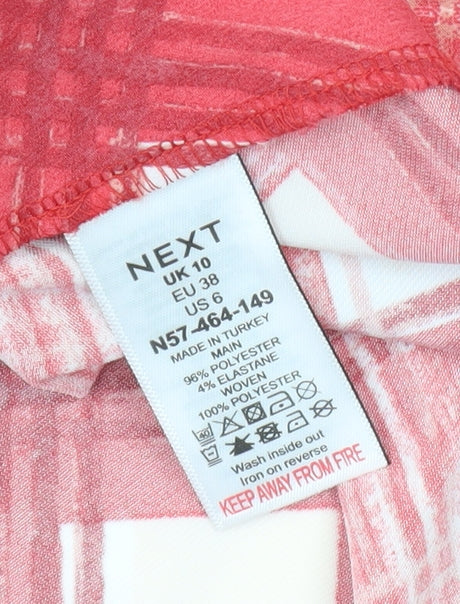 Womens UK Size 10 NEXT Red Basic Blouse