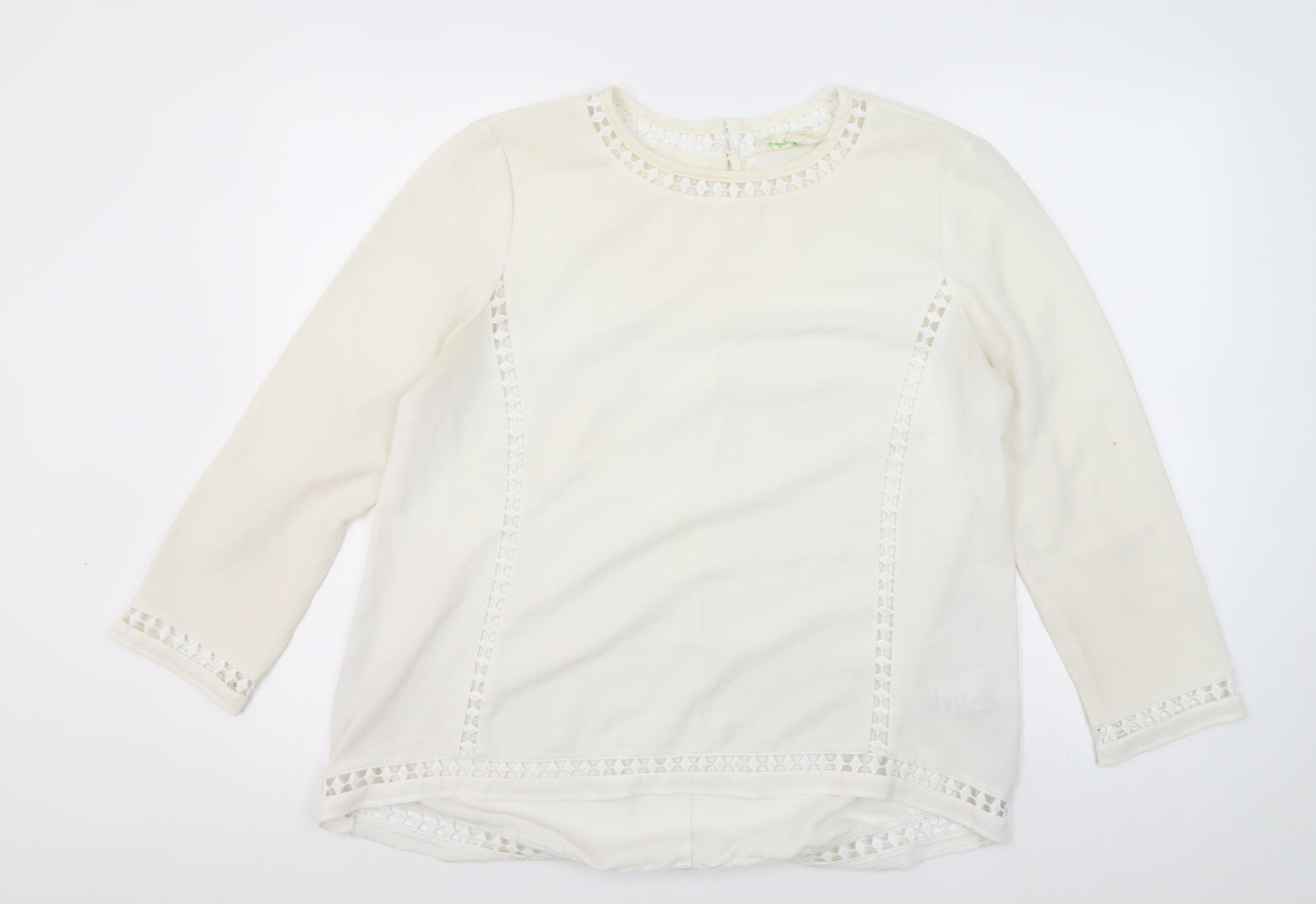 Womens UK Size M Staring at Stars Ivory Basic Blouse