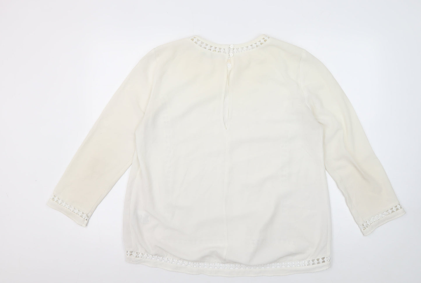 Womens UK Size M Staring at Stars Ivory Basic Blouse