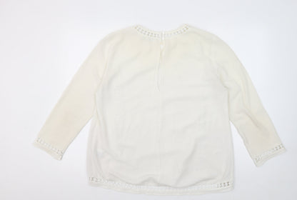 Womens UK Size M Staring at Stars Ivory Basic Blouse