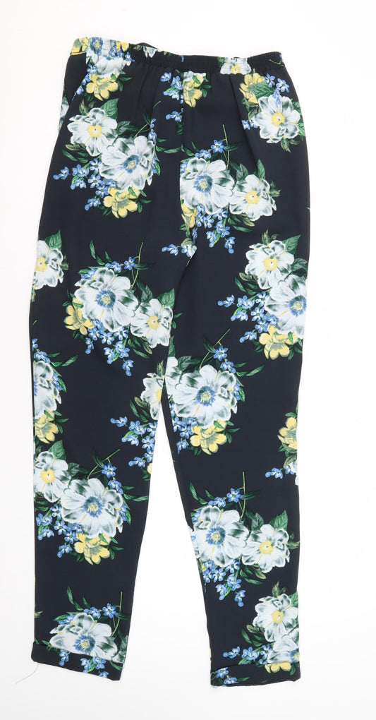 Womens UK Size 12 Dorothy Perkins Regular Fit Paperbag Multicoloured Trousers