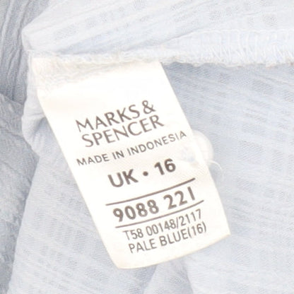 Womens UK Size 16 Marks and Spencer Blue  Button-Up