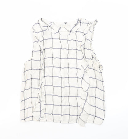 Womens UK Size 12 Pull&Bear White Basic Blouse