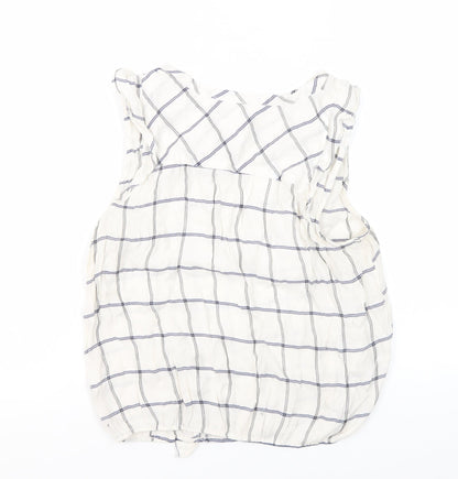Womens UK Size 12 Pull&Bear White Basic Blouse