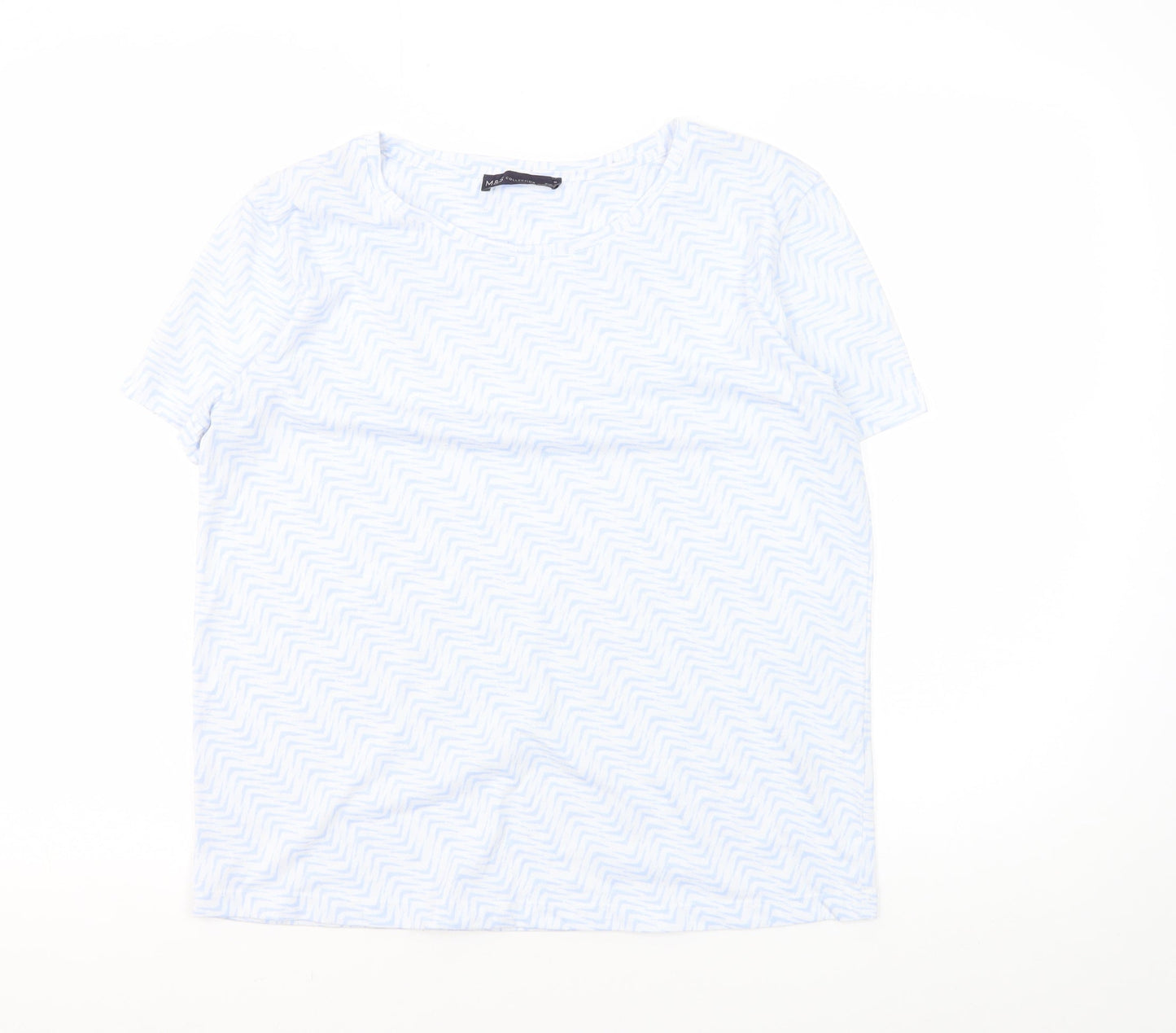 Marks and Spencer Women's Blue Regular Fit T-Shirt