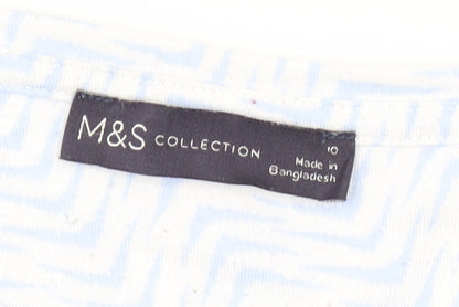 Marks and Spencer Women's Blue Regular Fit T-Shirt