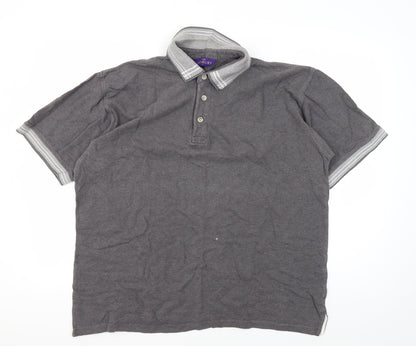 Henbury Men's Grey Polo Shirt, Size L, Casual Wear