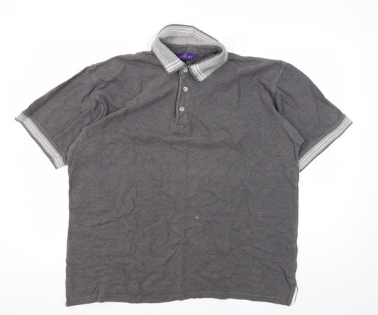 Henbury Men's Grey Polo Shirt, Size L, Casual Wear